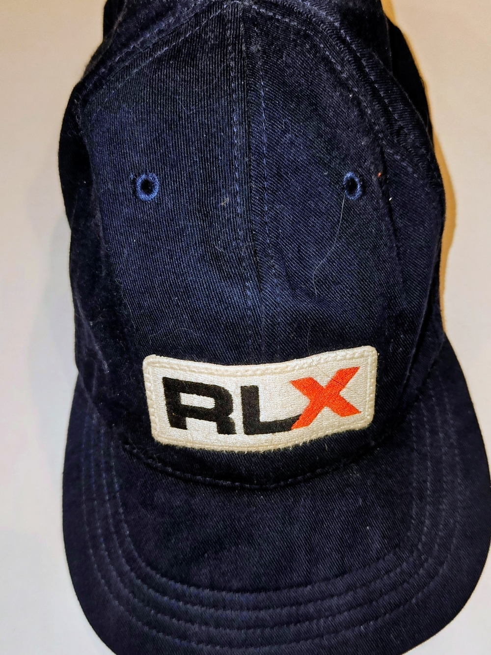 RLX Ralph Lauren Soft Brim Cotton Cap Navy Strapback Hat Golf